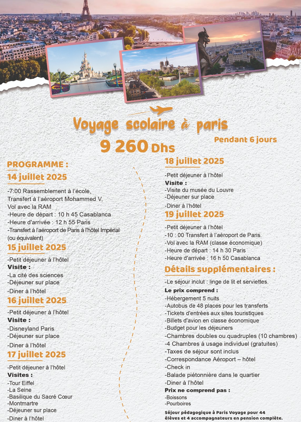 🗼 6 Jours à Paris : Un Voyage Éducatif entre Histoire, Art et Modernité 🎓🎨